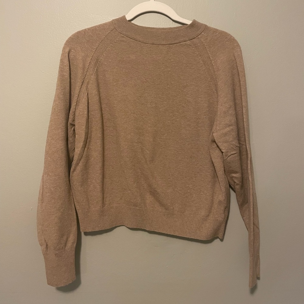 Tan target sweater